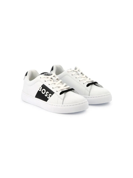  Boss Kidswear Logo-embossed Sneakers - White 
