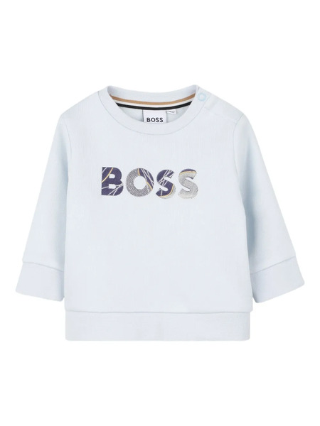  Boss Kidswear Logo-embroidered Sweatshirt - Blue 