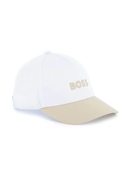  Boss Kidswear Logo-embroidered Two-tone Baseball Cap - White 