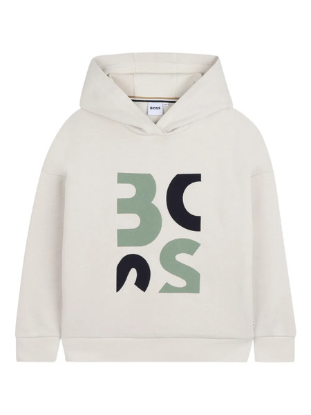  Boss Kidswear Logo Hoodie - Neutrals 