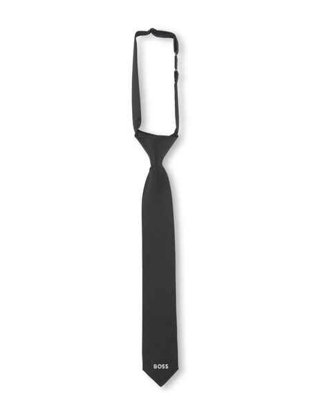 Boss Kidswear Logo-jacquard Tie - Black 