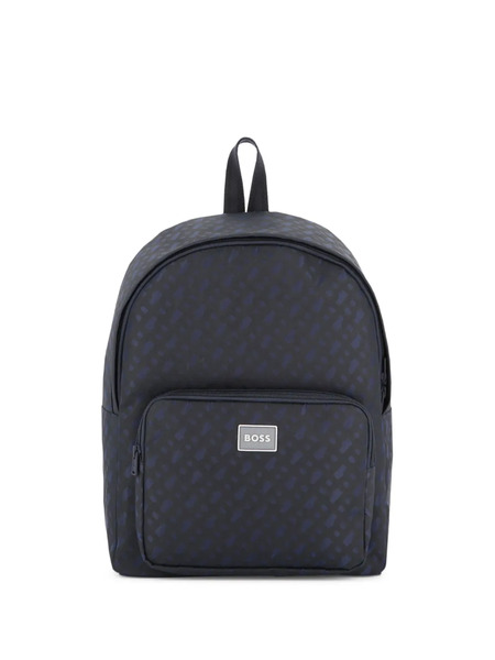  Boss Kidswear Logo-patch Backpack - Blue 