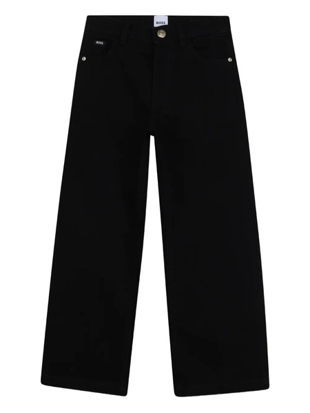  Boss Kidswear Logo-patch Trousers - Black 