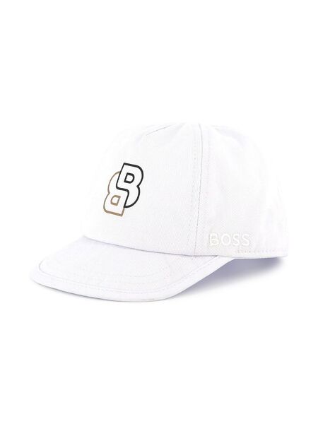  Boss Kidswear Logo-print Cap - White 