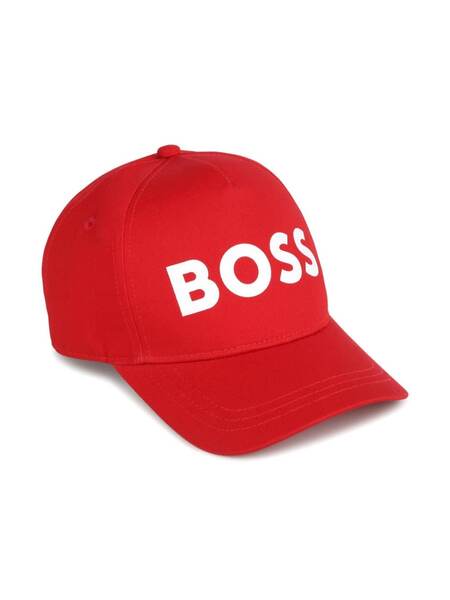  Boss Kidswear Logo-print Cotton Cap - Red 