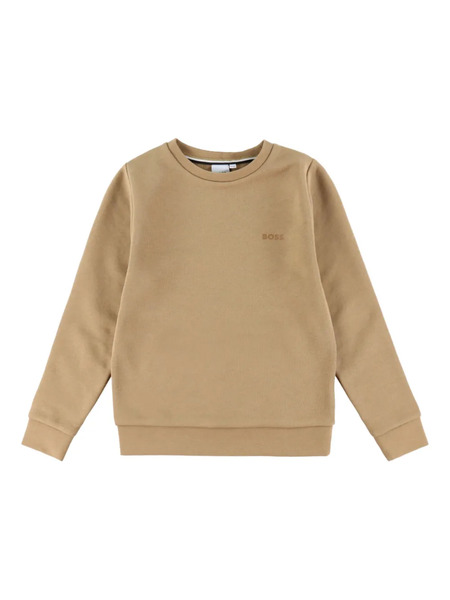  Boss Kidswear Logo-print Cotton Sweatshirt - Neutrals 