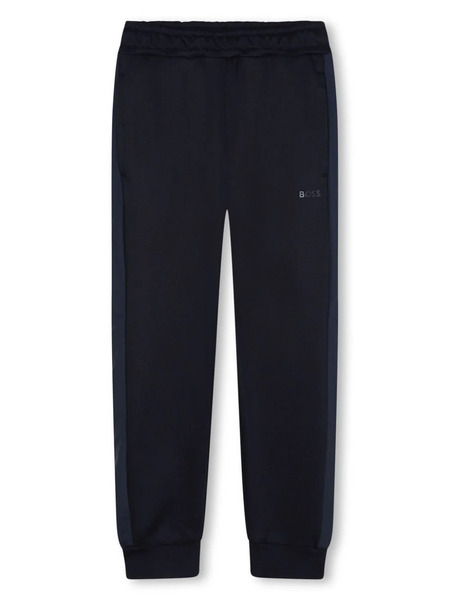  Boss Kidswear Logo-print Elasticated Track Pants - Blue 
