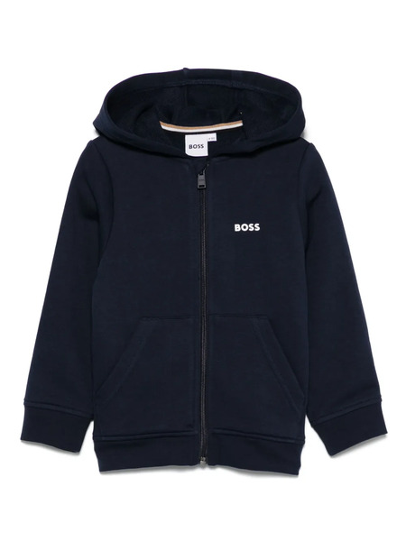  Boss Kidswear Logo-print Hoodie - Blue 