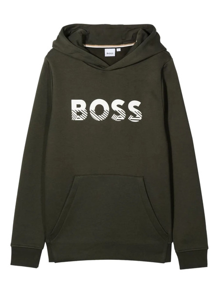  Boss Kidswear Logo-print Hoodie - Green 