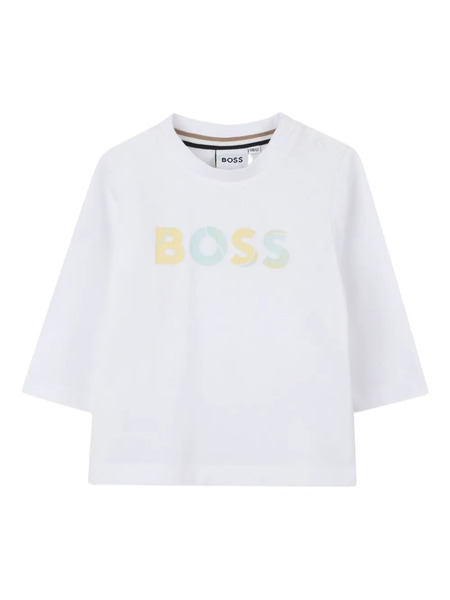  Boss Kidswear Logo Print Long-sleeve Top - White 