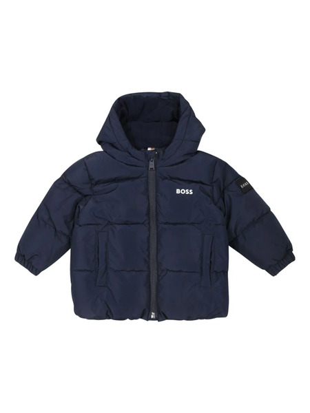  Boss Kidswear Logo-print Padded Jacket - Blue 