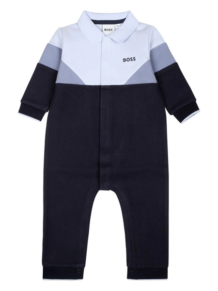  Boss Kidswear Logo-print Romper - Blue 
