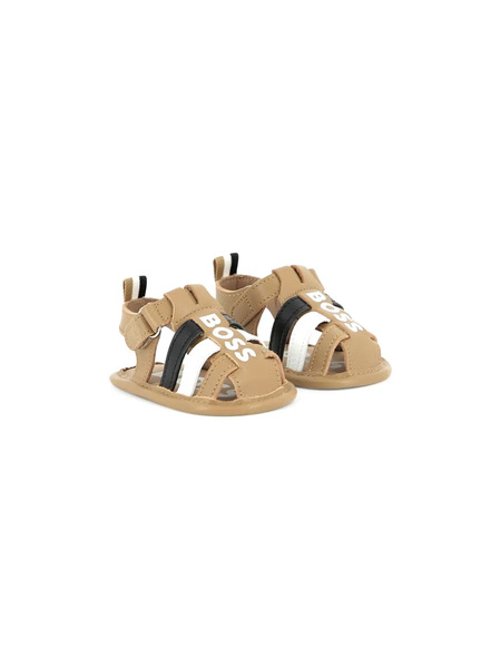  Boss Kidswear Logo-print Sandals - Neutrals 