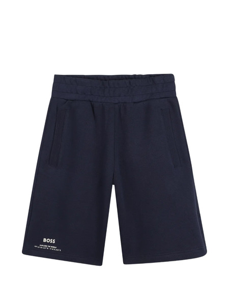  Boss Kidswear Logo-print Shorts - Blue 
