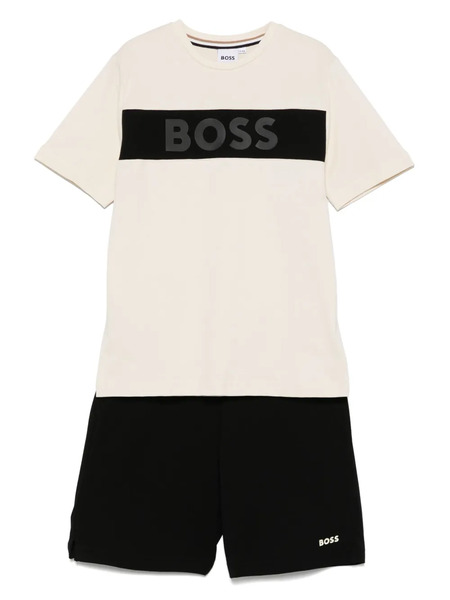  Boss Kidswear Logo-print Shorts Set - Blue 