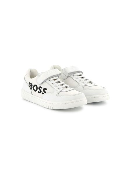  Boss Kidswear Logo-print Sneakers - White 