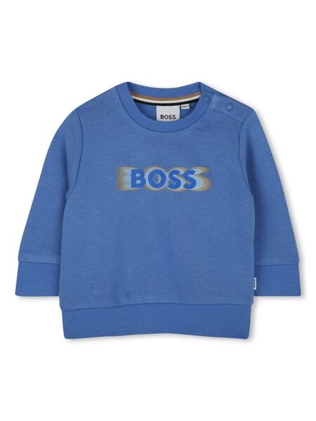  Boss Kidswear Logo-print Sweatshirt - Blue 