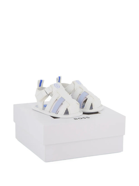  Boss Kidswear Logo Strap Sandals - White 