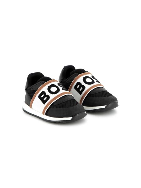  Boss Kidswear Logo-strap Sneakers - Black 