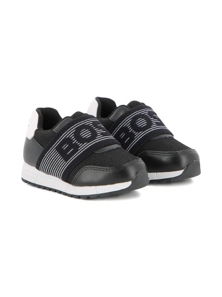 Boss Kidswear Logo-strap Sneakers - Black 
