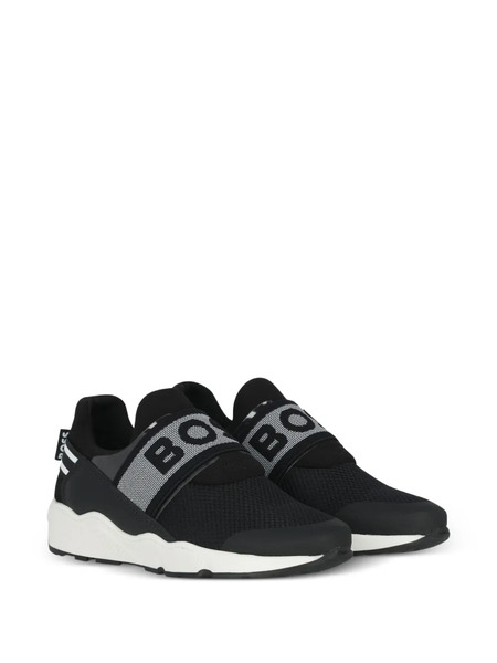 Boss Kidswear Logo-strap Sneakers - Black 