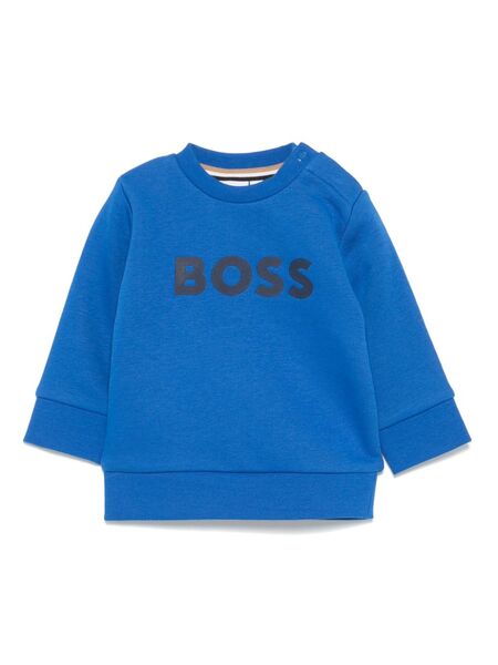  Boss Kidswear Logo-tape Sweatshirt - Blue 
