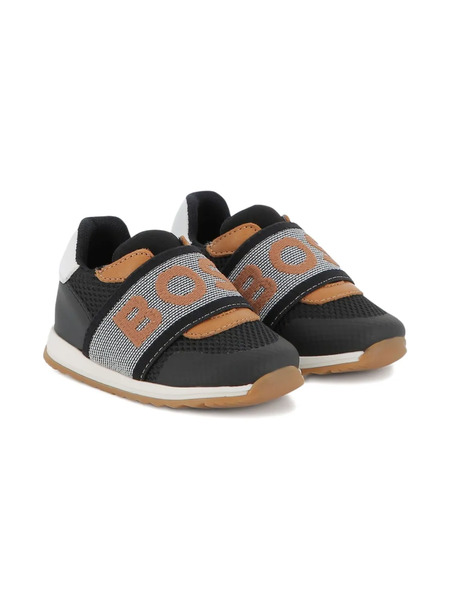  Boss Kidswear Mesh-panelled Sneakers - Black 