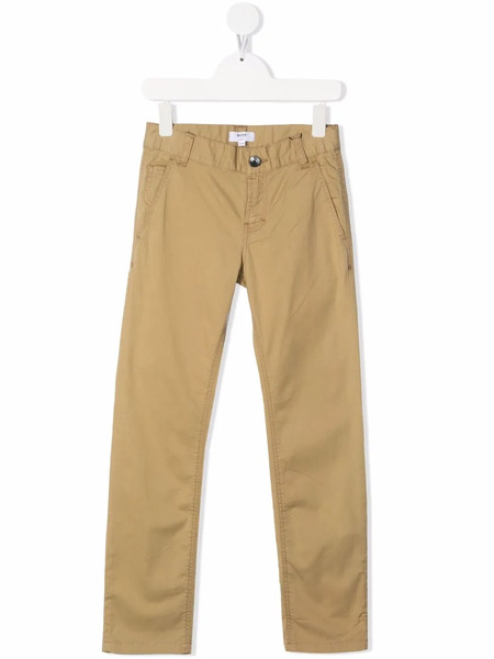  Boss Kidswear Mid-rise Straight Trousers - Neutrals 