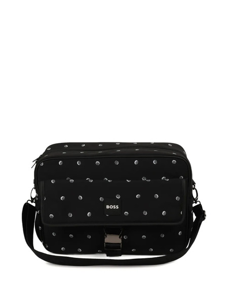  Boss Kidswear Monogram-print Changing Bag - Black 