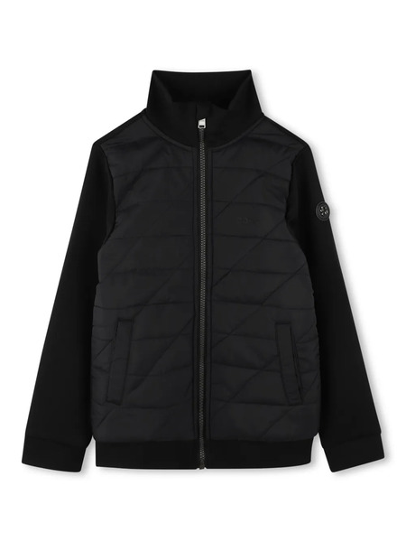  Boss Kidswear Monogram Zip-up Jacket - Black 