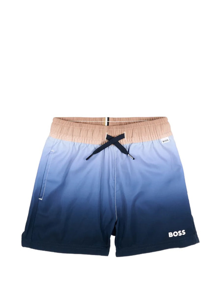  Boss Kidswear Ombre Swim Shorts - Blue 