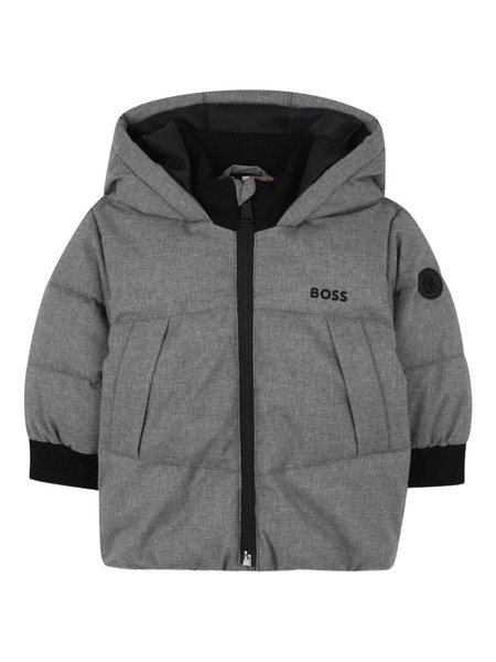  Boss Kidswear Padded Hooded Jacket - Grey 
