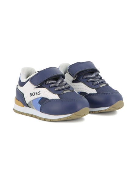  Boss Kidswear Panelled Sneakers - Blue 