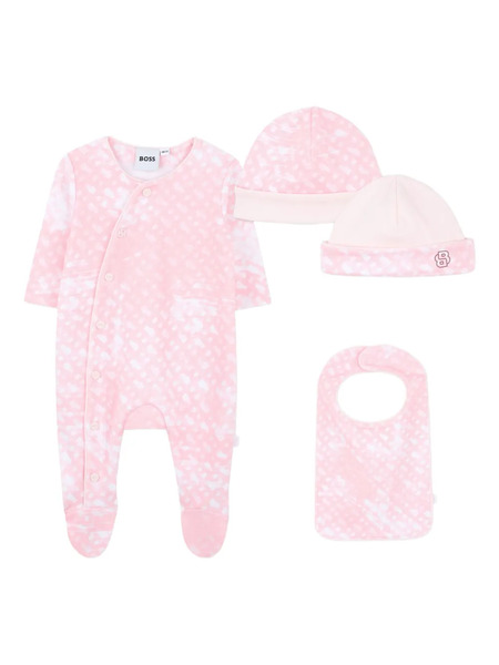  Boss Kidswear Patterned Pajamas Set - Pink 