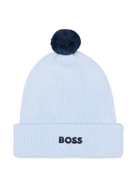  Boss Kidswear Pom-pom Beanie Hat - Blue 