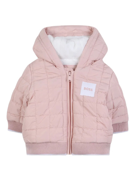  Boss Kidswear Quilted Hooded Jacket - Pink 