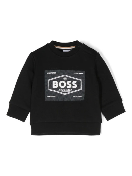  Boss Kidswear Raised-logo Sweatshirt - Black 