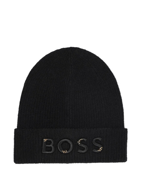  Boss Kidswear Ribbed Beanie Hat - Black 