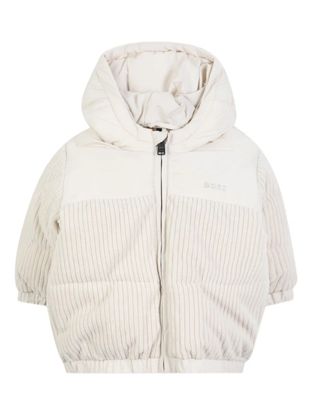  Boss Kidswear Ribbed Puffer Jacket - White 