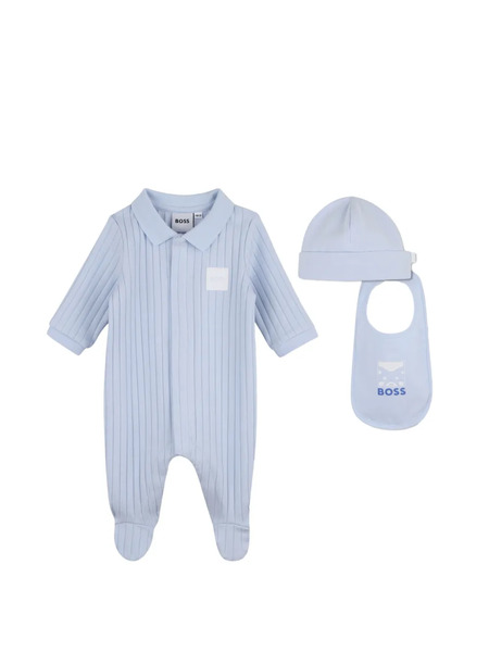  Boss Kidswear Ribbed Pyjamas Hat Set - Blue 