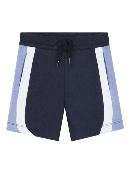  Boss Kidswear Stripe-detail Drawstring Shorts - Blue 