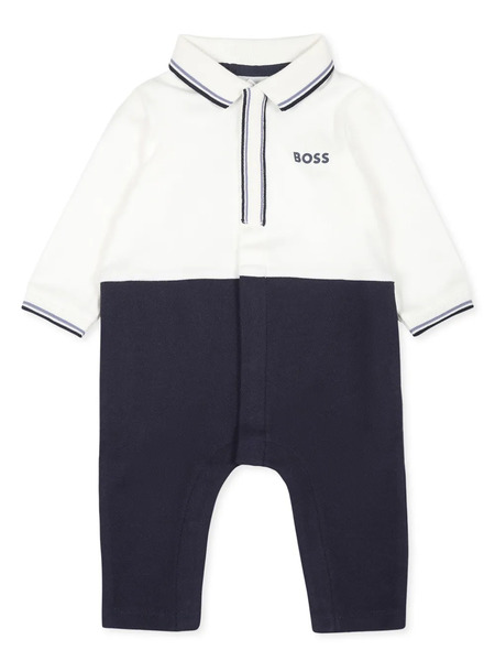  Boss Kidswear Stripe Detailing Romper - White 