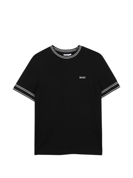  Boss Kidswear Striped Short-sleeved T-shirt - Black 
