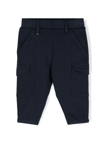  Boss Kidswear Tapered-leg Cargo Trousers - Blue 
