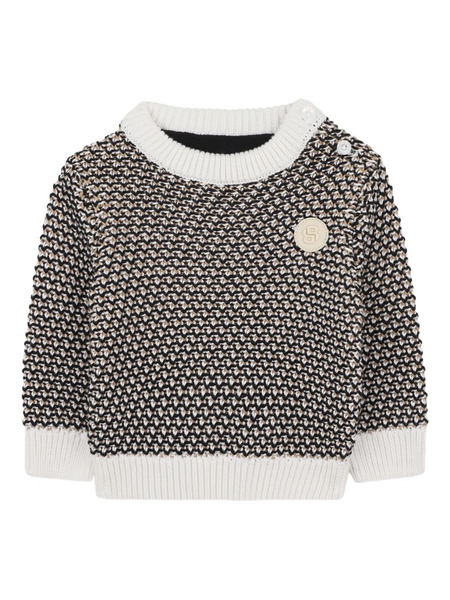  Boss Kidswear Textured Knit Sweater - Black 