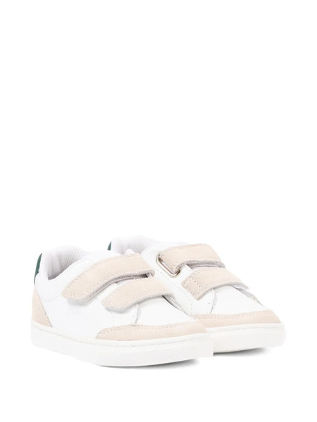  Boss Kidswear Touch-strap Leather Sneakers - White 