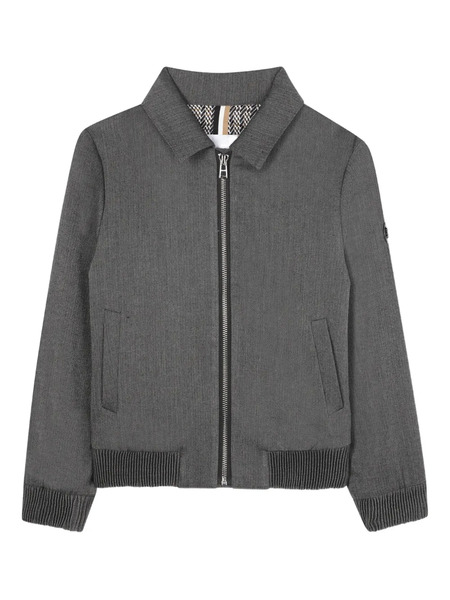  Boss Kidswear Zip-up Bomber Jacket - Grey 