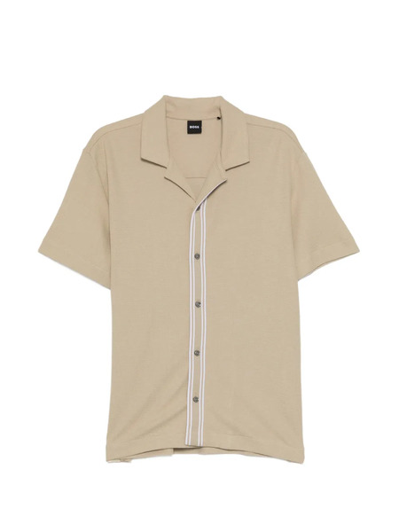  Boss Knitted Button Shirt - Neutrals 