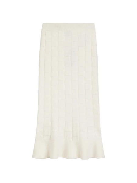  Boss Knitted Woven Midi Skirt - Neutrals 
