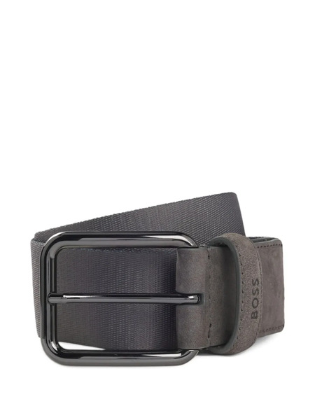  Boss Leather Belt - Grey 